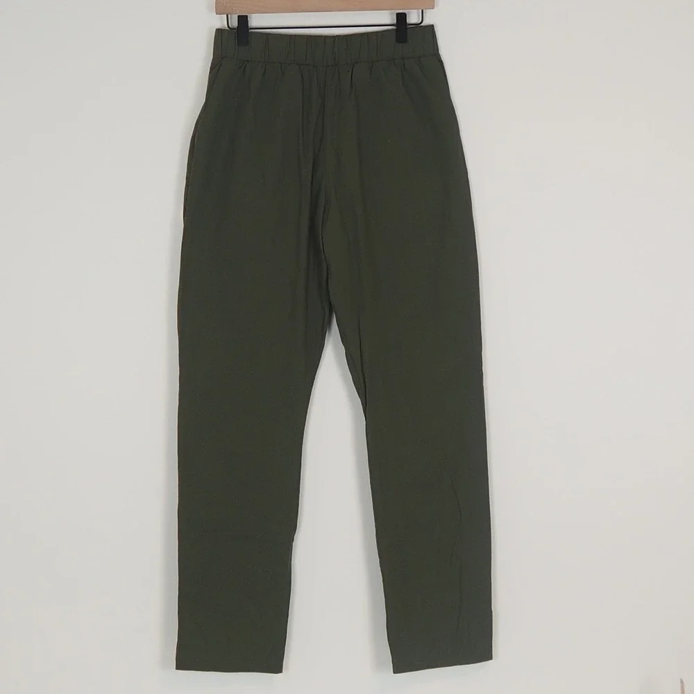 For Days Men's Poplin‎ Pant Size Medium Pull On Organic Cotton Olive Lightweight